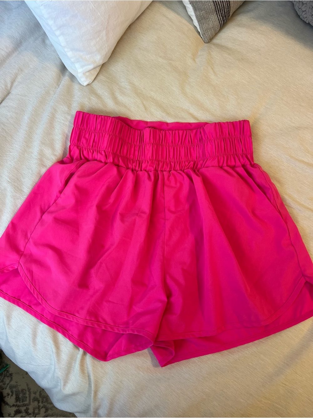 Hot Pink Women's Elastic-Waist Shorts